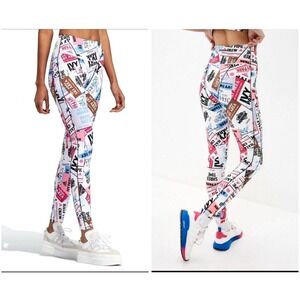 NEW ADIDAS X Ivy Park Ski Tag Tight / Leggings S White Multi